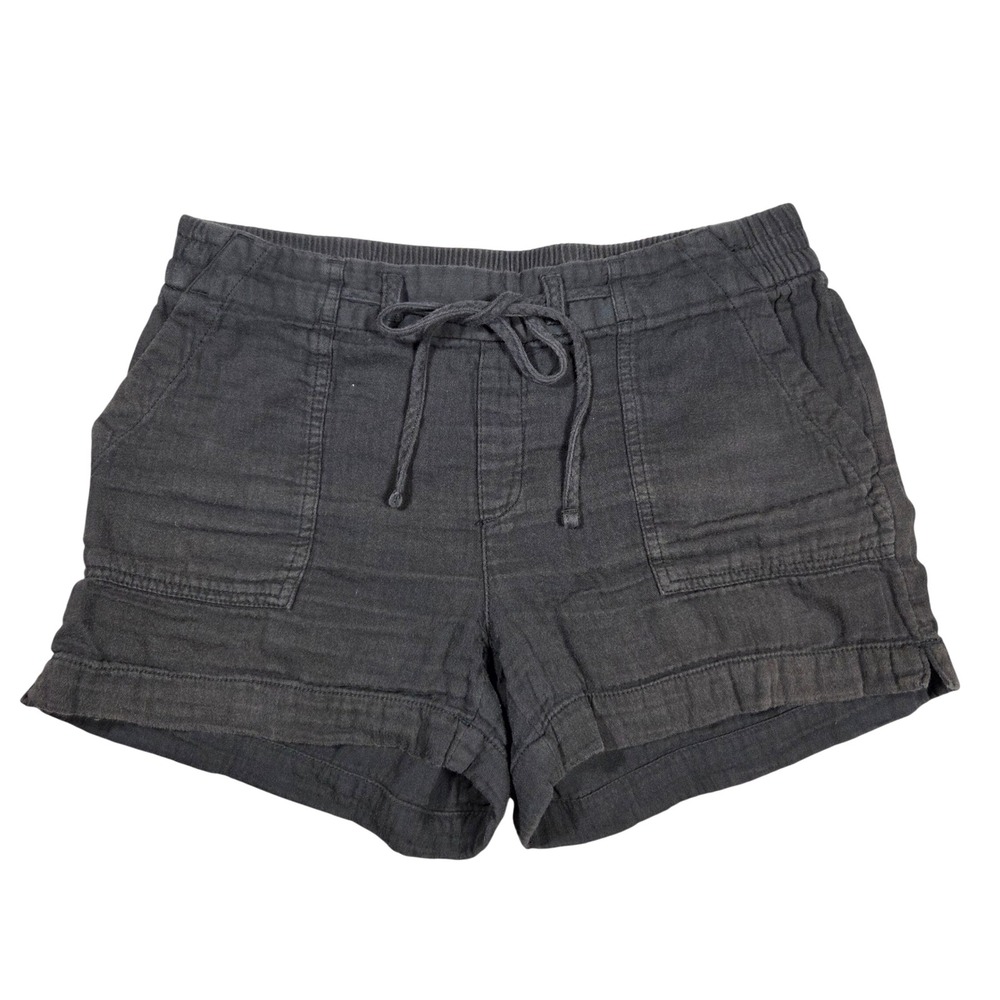 Old Navy Womens Medium Gray Cotton Drawstring Elastic Waist Utility Shorts